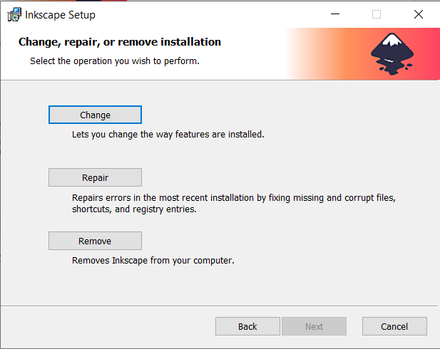 Change/Modify button Change/Modify button