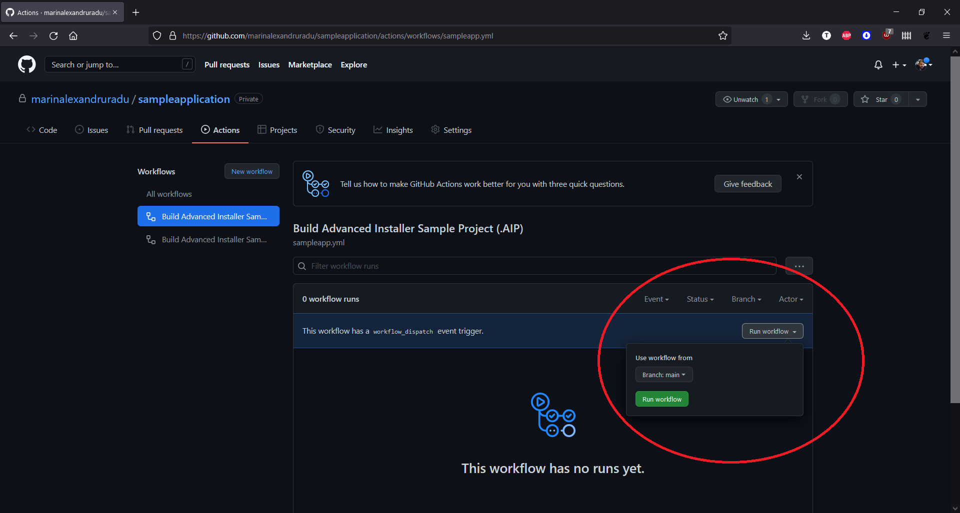 GitHub Actions Run GitHub Actions Run