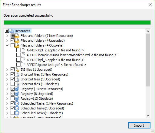 Repackager Results Repackager Results