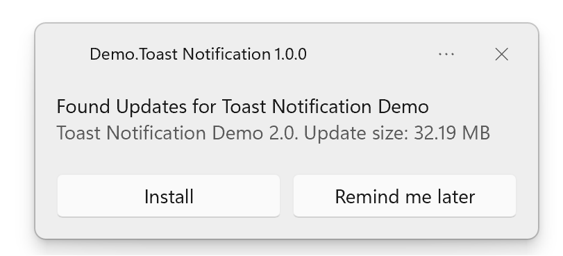 Toast Notification Toast Notification